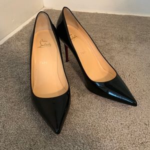 Pre-owned “Kate” Black patent Christian Louboutin heels size 39.5